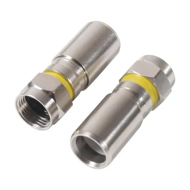Alt view image 4 of 6 - 25pcs RG6 Connectors, F Type Connectors, RG6 Coax Cable Compression Adapter Plug for Satellite & Cable TV