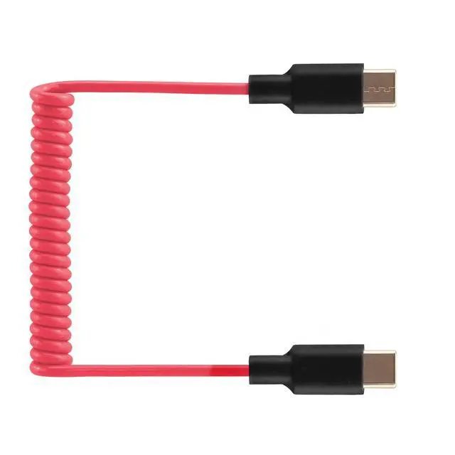 Alt view image 5 of 5 - Audio Adapter Cable SC16 SC22 USB C to USB C for Rode Wireless GO II, ME, Pro Coiled Aux Cord Compatible with iPhone 16 15, McBook, PC, Laptop, Samsung Phones - 500mm