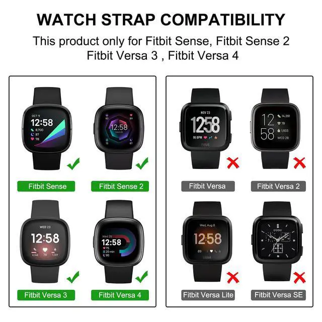 Alt view image 2 of 7 - Metal Band Compatible for Fitbit Versa 4/Sense 2/Versa 3/Sense, 22mm Dressy Stainless Steel Chain Strap Designer Wristband