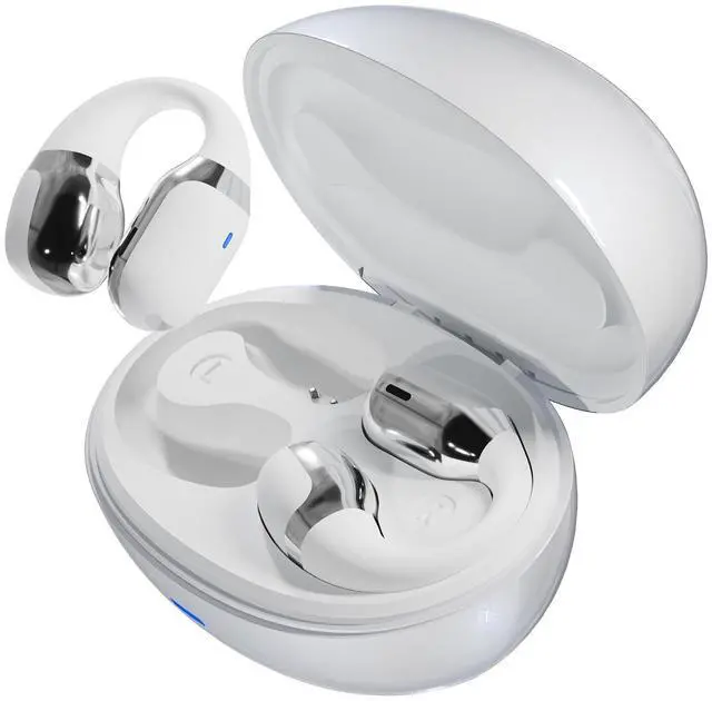 Main image of Open Ear Clip-On Earbuds, Bluetooth 5.4 Wireless Headphones IP65 Waterproof Lightweight 16H Playtime Touch Control Earphones Comfort Design for Small Ears&Glasses