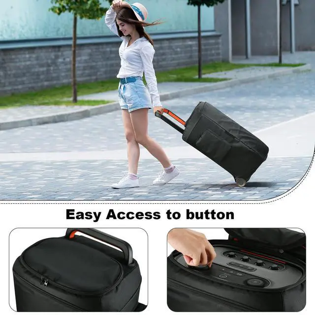 Alt view image 2 of 6 - Speaker Case Compatible with JBL PartyBox 520, Portable Speaker Carrying Cover with Zipper Pockets Storage Bag for JBL PartyBox 520