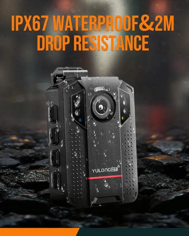Alt view image 5 of 7 - 128GB Full HD 1440P Body Camera with Audio and Video Recording, Multifunctional with Night Vision,Loop Recording, Snapshot,3300mah Battery, Waterproof, Long time Recording