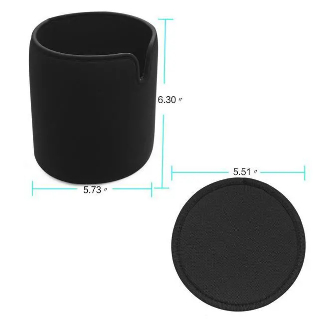 Alt view image 2 of 6 - Neoprene Protective Cover Case with Silicone Anti-Slip Pad for Homepod Speaker-Black