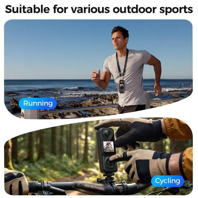 Alt view image 6 of 7 - 4K Handheld Vlogging Camera Body Cam Action Camera for Travel | 4K UHD | with Waterproof Case & 32GB Card | Connect to APP | Dual-Lens | 3.5 Hours Working | Travel Vlogging Camera