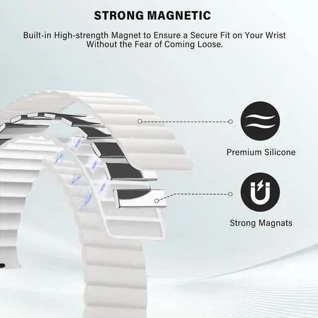 Alt view image 2 of 6 - Compatible with FANY Smart Watch Band, Silicone Sport Loop Bracelet Wristband Strap Compatible with FANY luna 1.1'' Smart Watch
