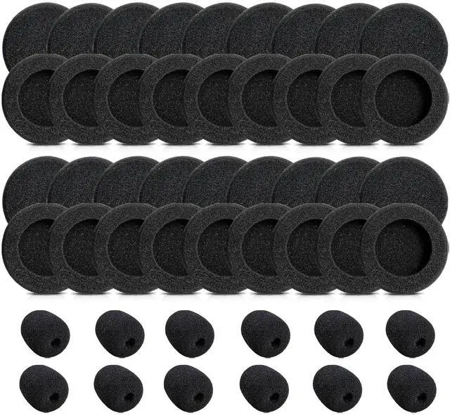 Main image of 50 Pack Ear Cushions for Jabra Headset Replacement Foam Covers Ear Pads | Headphone Earpads for Jabra GN1900 2000 2025 PRO 920 930 9450 Biz 1100 1500 Plantronics H251 H261 Office Telephone Headset