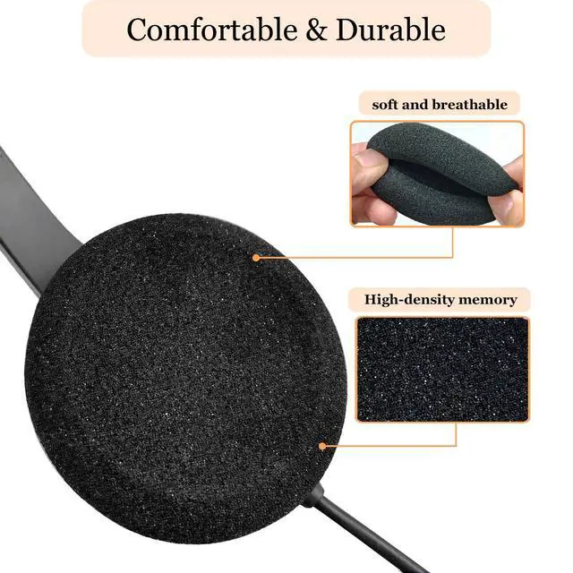 Alt view image 5 of 6 - 50 Pack Ear Cushions for Jabra Headset Replacement Foam Covers Ear Pads | Headphone Earpads for Jabra GN1900 2000 2025 PRO 920 930 9450 Biz 1100 1500 Plantronics H251 H261 Office Telephone Headset
