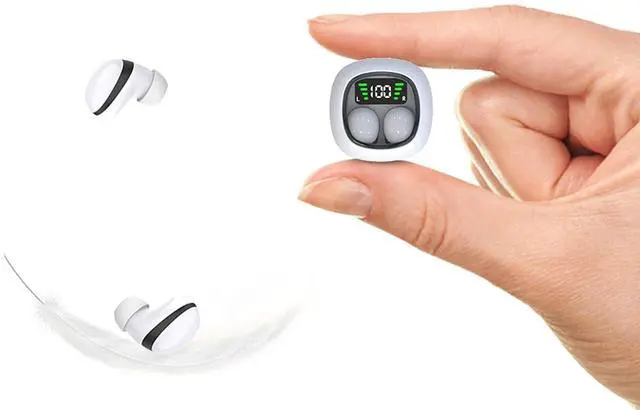 Main image of White Invisible Earbuds Bluetooth, Discreet Smallest Hidden Tiny Bluetooth Mini Micro Earbuds for Work, Invisible Sleep Wireless Earphone Waterproof Headphones for Small Ears Canals Buds