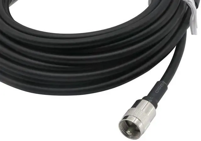 Alt view image 7 of 7 - Universal Roll Bar Mirror Antenna Mount with NMO Connector | w/16.4ft RG58 UHF PL259 Male to Male Coaxial Cable