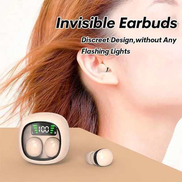 Alt view image 7 of 7 - Black Invisible Earbuds Bluetooth, Discreet Smallest Hidden Tiny Bluetooth Mini Micro Earbuds for Work, Invisible Sleep Wireless Earphone Waterproof Headphones for Small Ears Canals Buds