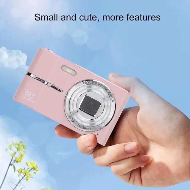 Alt view image 2 of 7 - Digital Camera, Autofocus FHD 1080P 50MP Vlogging Camera, 16X Zoom Portable Camera Compact Small Video Cam Shoot Digital Camera for Beginner