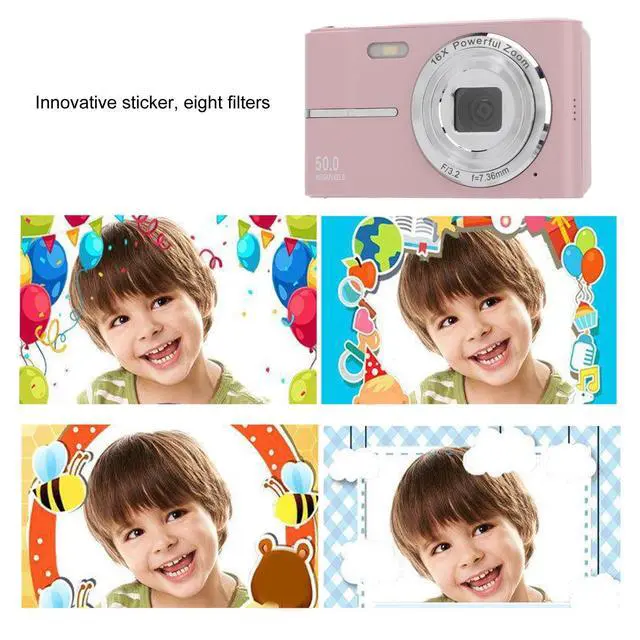 Alt view image 6 of 7 - Digital Camera, Autofocus FHD 1080P 50MP Vlogging Camera, 16X Zoom Portable Camera Compact Small Video Cam Shoot Digital Camera for Beginner