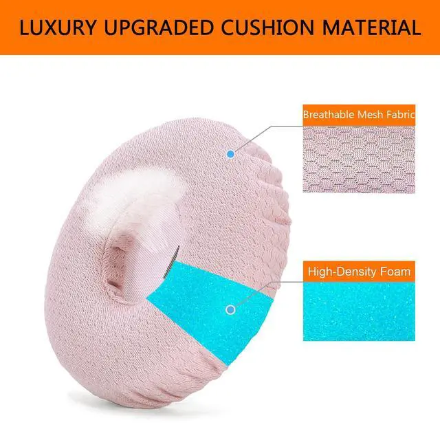 Alt view image 5 of 7 - Replacement Cushions Kit 2 IN1 Mesh Fabric Ear Pads + Headband Compatible with JBL Tune 600(T600BTNC 600BTNC)/660(T660NC 660NC)/670(T670NC 670NC) Headphones (Pink)