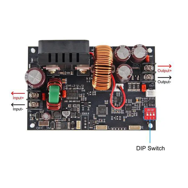 Alt view image 5 of 7 - DC Buck Converter with Meter 6-70V to 0-60V 20A 1200W Adjustable Power Supply Fixed 5V 9V 12V 24V 36V 48V 60V Output CNC Voltage Regulator Step Down Module