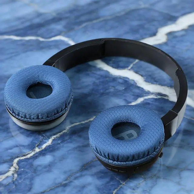Alt view image 4 of 7 - Kit 2 IN1 Mesh Fabric Earpads for JBL Tune 600/600/670 Headset-Blue | Replacement Mesh Fabric Cushions Kit 2 IN1 Mesh Fabric Ear Pads + Headband