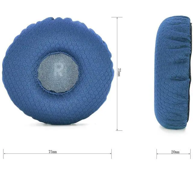 Alt view image 7 of 7 - Kit 2 IN1 Mesh Fabric Earpads for JBL Tune 600/600/670 Headset-Blue | Replacement Mesh Fabric Cushions Kit 2 IN1 Mesh Fabric Ear Pads + Headband