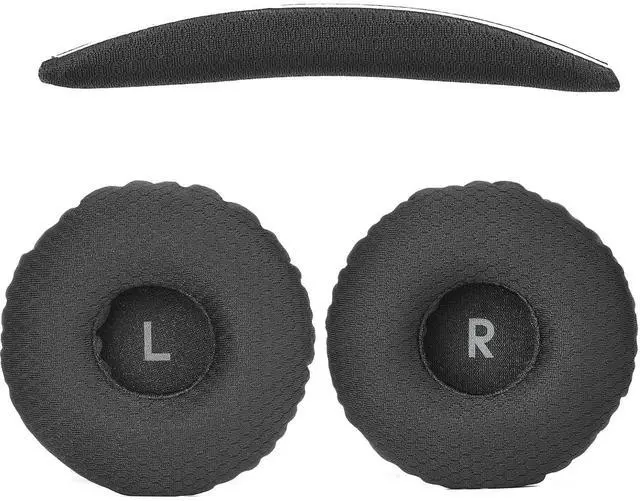 Main image of Replacement Cushions Kit 2 IN1 Mesh Fabric Ear Pads + Headband Compatible with JBL Tune 600(T600BTNC 600BTNC)/660(T660NC 660NC)/670(T670NC 670NC) Headphones (Black)