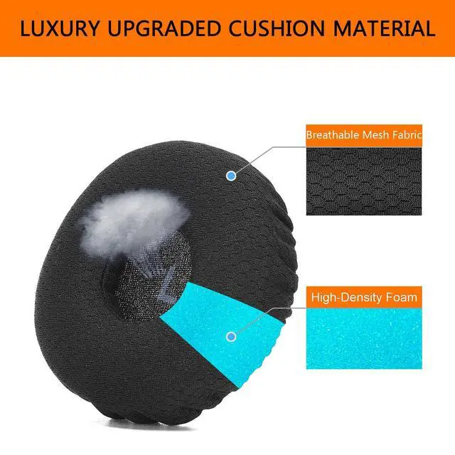 Alt view image 5 of 7 - Replacement Cushions Kit 2 IN1 Mesh Fabric Ear Pads + Headband Compatible with JBL Tune 600(T600BTNC 600BTNC)/660(T660NC 660NC)/670(T670NC 670NC) Headphones (Black)