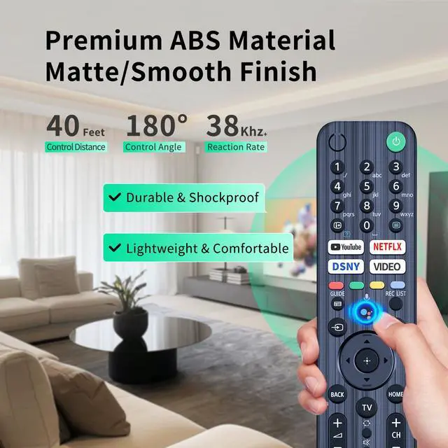 Alt view image 5 of 7 - RMF-TX520E Voice Remote Control Replacement fit for Sony TV BRAVIA TV Series X94J, W800, X80J, X81J, X82J, X85J, X90J, X92J, X93J, A80J