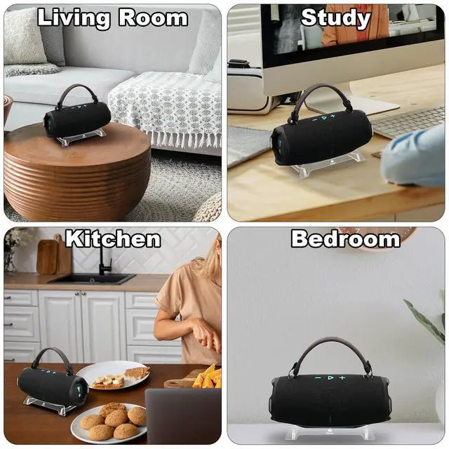 Alt view image 6 of 7 - Desktop Stand for Charge 6/Charge 5/Charge 4 Speaker, Acrylic Table Holder Speaker Stand Base Display Stand Anti-Slip Table Stand (Transparent)