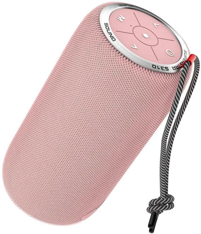 Main image of Upgraded S310 Bluetooth Speaker, 30W Portable Speaker, 360° Stereo Sound with Punchy bass, TWS Pairing, IPX6 Waterproof, Bluetooth 5.2, 24H Playtime, Perfect for Outdoor, Beach, Party, Pink