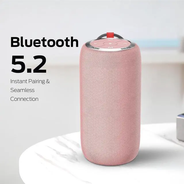 Alt view image 4 of 6 - Upgraded S310 Bluetooth Speaker, 30W Portable Speaker, 360° Stereo Sound with Punchy bass, TWS Pairing, IPX6 Waterproof, Bluetooth 5.2, 24H Playtime, Perfect for Outdoor, Beach, Party, Pink