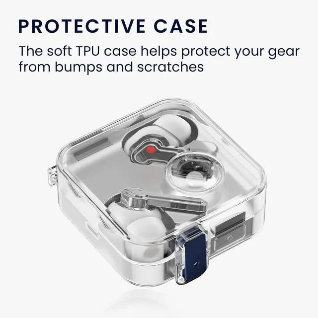 Alt view image 4 of 6 - Earphones Case for Nothing Ear (3) 2025 Case - Clear TPU Silicone Earbuds Cover - Transparent