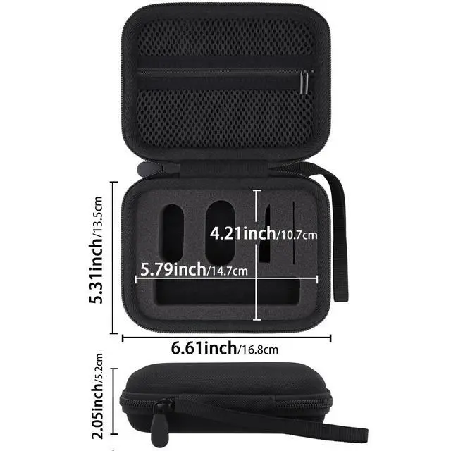 Alt view image 6 of 6 - Hard Case for Plaud NotePin/NotePin S AI Voice Recorder | Compatible with Custom Foam Insert, Holds NotePin Recorder, Magnetic Pin, Clip, Charging Dock and Cable,Wristband, Black Case