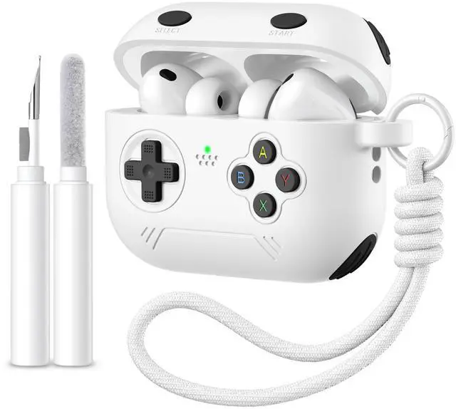 Main image of for Airpods Pro 3 Case Cute Game Console Design with Detachable Lanyard | Full Body Soft Silicone Compatible with Apple AirPod Pro 3rd Generation Cover with Cleaner Kit,Shockproof,Anti-Scratch