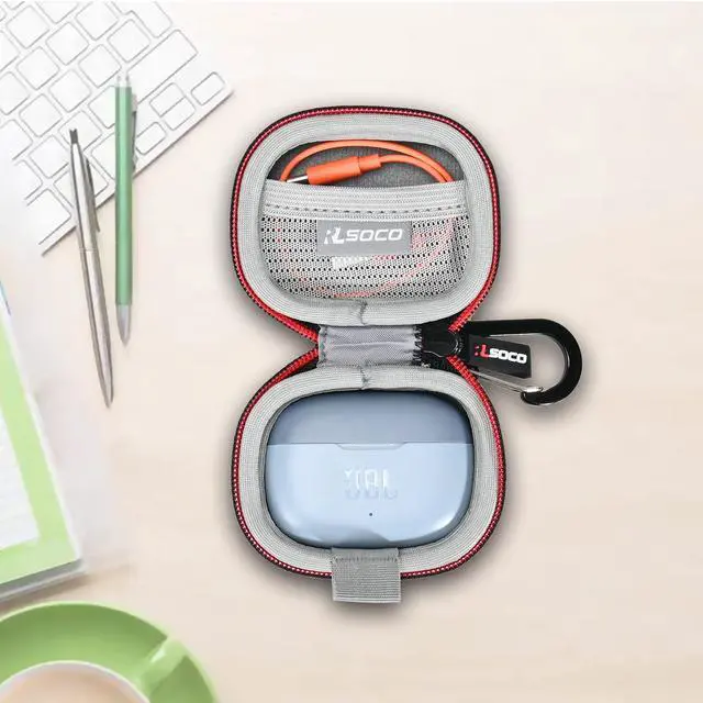 Alt view image 7 of 7 - Carrying Case for JBL Vibe Beam/Vibe Beam 2/Tune 230NC TWS/Vibe 200TWS/Tune 130NC/Tune Beam/Tune Beam 2/Wave 200TWS True Wireless Noise Cancelling Earbuds (Case Only)
