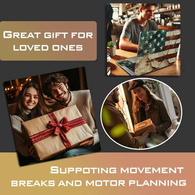 Alt view image 4 of 7 - Laptop Skin Decal HP 14" - US Flag, Laptop Cover Sticker, No Cutting Required, No Bubble, Waterproof, Scratch Resistant - Including Wide Screen and Wrist Pad