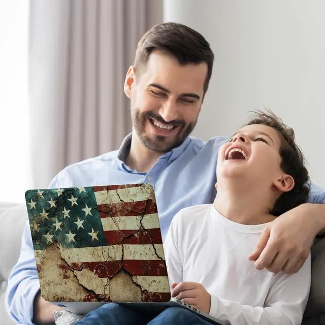 Alt view image 5 of 7 - Laptop Skin Decal HP 15.6" - US Flag, Laptop Cover Sticker, No Cutting Required, No Bubble, Waterproof, Scratch Resistant - Including Wide Screen and Wrist Pad