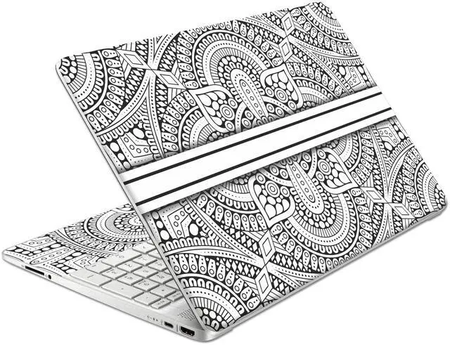 Main image of Laptop Skin Decal HP 15.6" - Mandala, Laptop Cover Sticker, No Cutting Required, No Bubble, Waterproof, Scratch Resistant - Including Wide Screen and Wrist Pad