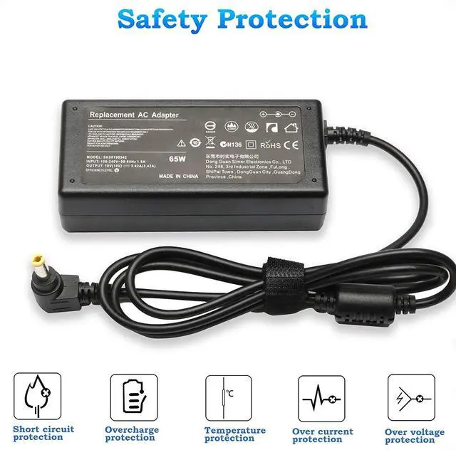 Alt view image 3 of 7 - Laptop Ac Adapter Charger for Toshiba Satellite A505-S6033, A505-S6034; A505-S6035, A505-S6040, A505-S6960; A505-S6965, A505-S6966, A505-S6967