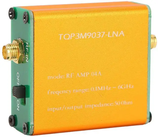 Main image of 1.95GHz 20dB Low Noise Amplifier, 0.1MHz-6GHz Full Band RF Power Preamplifier, SMA Female RF Wideband Amplifier Broadband Module Receiver for Shortwave, FM Radio