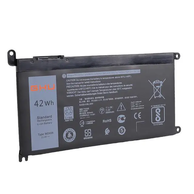 Alt view image 4 of 6 - WDX0R WDXOR Battery 42Wh Replacement for Dell Inspiron 5368 5378 5568 5578 5767, Compatible with 3CRH3 T2JX4
