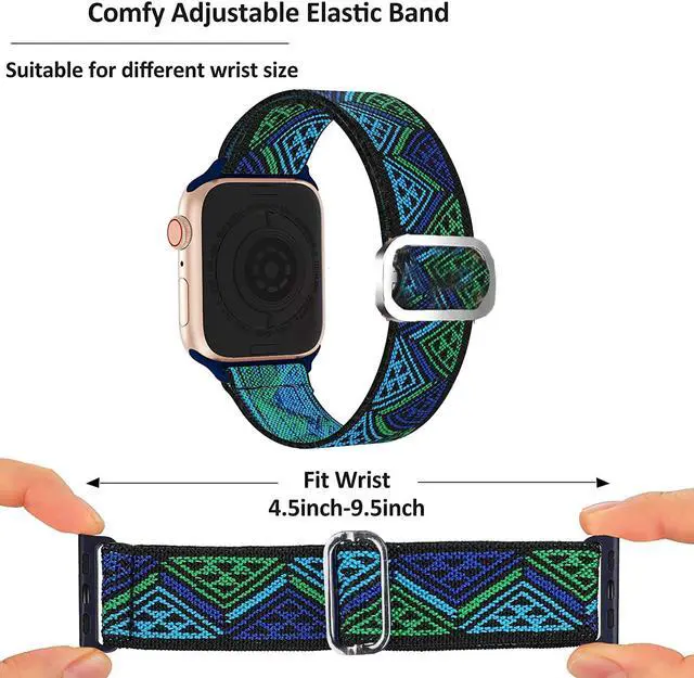 Alt view image 4 of 5 - Compatible with Garmin Bounce 2 Band, Stretch Elastics Nylon Adjustable Replacement Strap Accessories Compatible with Garmin Bounce 2, 1 Smart Watch