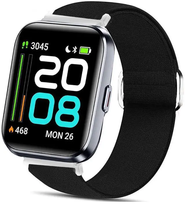 Main image of Stretch Elastics Nylon Adjustable Replacement Strap Accessories for Men & Women Compatible with Quican, aeac, WMK, Fitpolo ID208 Plus 1.8 Inches Smart Watch