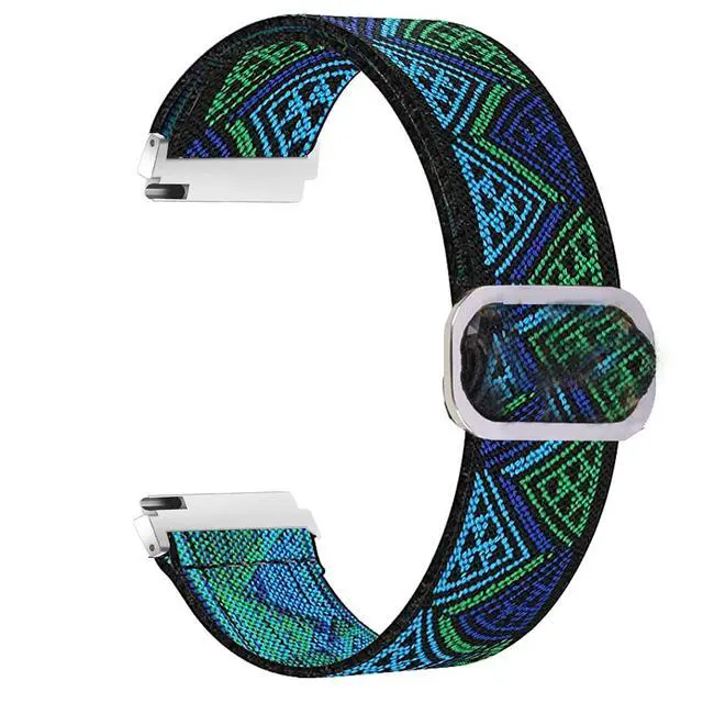 Alt view image 5 of 5 - Stretch Elastics Nylon Adjustable Replacement Strap Accessories for Men & Women Compatible with Quican, aeac, WMK, Fitpolo ID208 Plus 1.8 Inches Smart Watch
