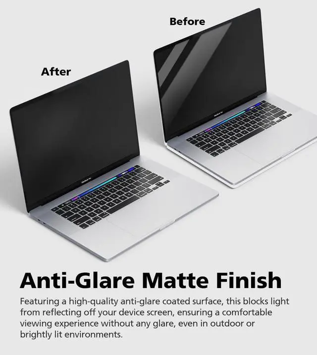 Alt view image 4 of 6 - 2-Pack Anti-Glare Matte Screen Protector for MacBook Pro 14 inch M5/M4/M3/M2/M1 (2025~2021) | Anti-Fingerprint | Reducing Eye Fatigue with Blue Light Blocking Filter