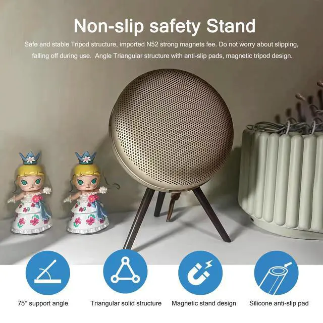 Alt view image 4 of 7 - Stand for Bang & Olufsen Beoplay A1 2nd Gen/Beosound A1 Wireless Bluetooth Speaker, Desktop Kickstand Holder(Gold)