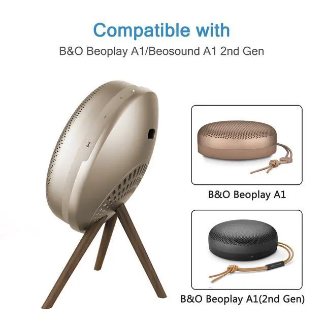 Alt view image 3 of 7 - Stand for Bang & Olufsen Beoplay A1 2nd Gen/Beosound A1 Wireless Bluetooth Speaker, Desktop Kickstand Holder(Gold)
