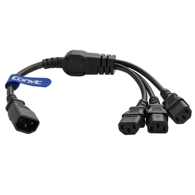 Alt view image 3 of 5 - Y Splitter Power Cable IEC 320 C14 Male to 3 x C13 Female