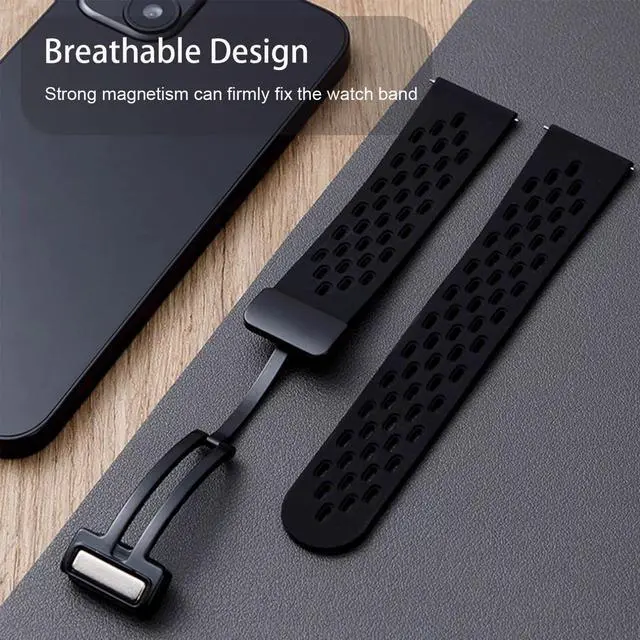 Alt view image 2 of 6 - Compatible with Golf Buddy Aim W12 Band, Breathable Silicone Replacemet Band Straps Compatible with Golf Buddy Aim W12 Watch