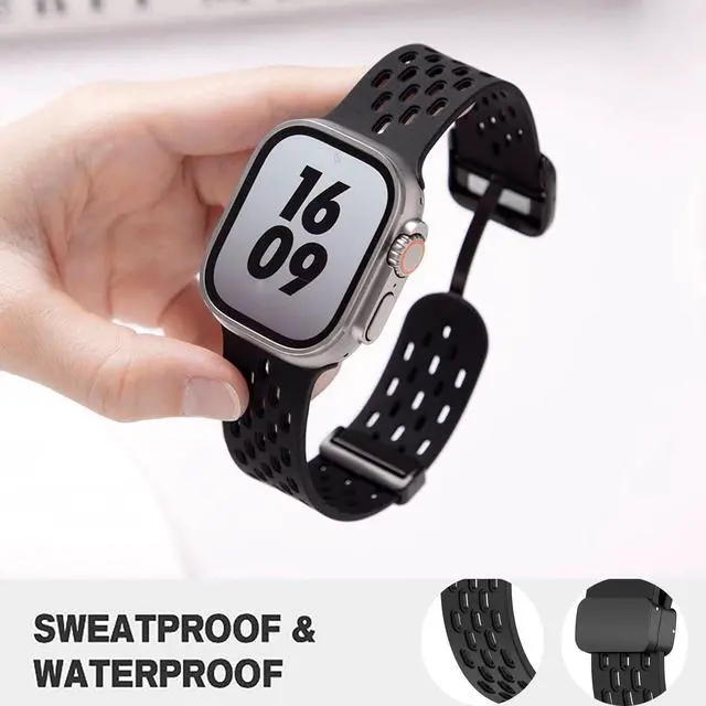 Alt view image 4 of 6 - Compatible with Golf Buddy Aim W12 Band, Breathable Silicone Replacemet Band Straps Compatible with Golf Buddy Aim W12 Watch