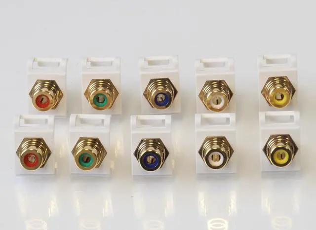Main image of RCA Keystone Jacks, Pack of 10 (5 Colors)