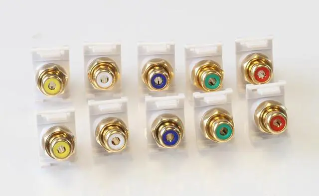 Alt view image 2 of 2 - RCA Keystone Jacks, Pack of 10 (5 Colors)