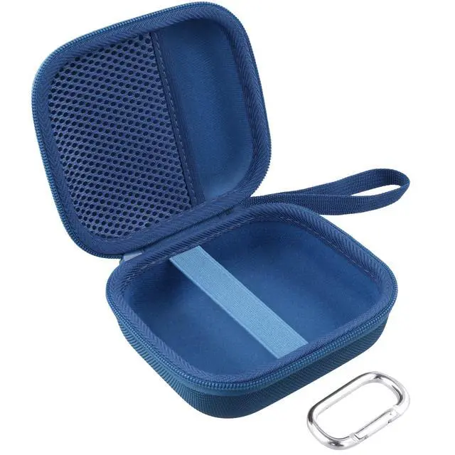 Alt view image 3 of 6 - for Anker Soundcore Boom Go 3i Bluetooth Speaker Hard Travel Case, Blue | Travel Protective Storage Bag with Mesh Pocket & Hand Strap, Shockproof EVA Shell and Soft Lining, Portable Bag Replacement