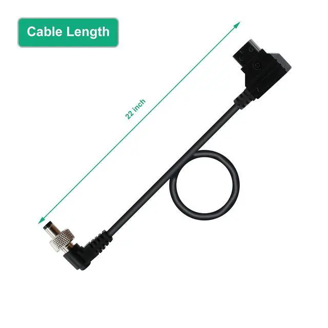 Alt view image 2 of 3 - D-Tap to DC Cable for Atomos Ninja V Monitor, Canon C70, Hollyland Mars 400s, Power Cord 22 inch
