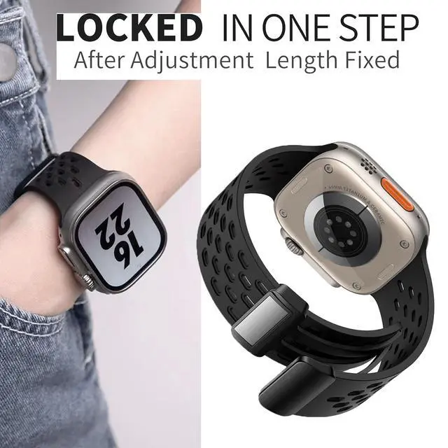 Alt view image 5 of 6 - Compatible with Golf Buddy Aim W12 Band, Breathable Silicone Replacemet Band Straps Compatible with Golf Buddy Aim W12 Watch